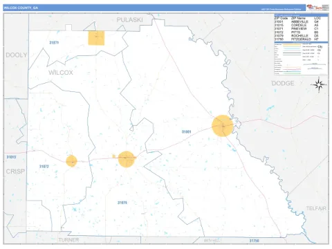 Wilcox County, GA map