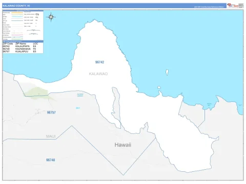 Kalawao County, HI map