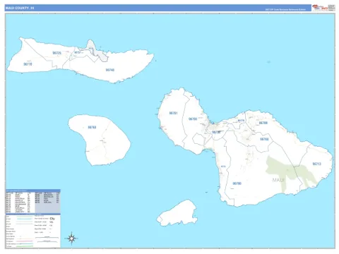 Maui County, HI map