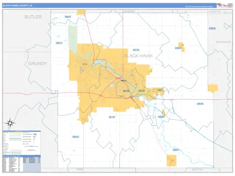Black Hawk County, IA map