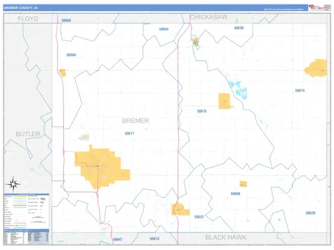 Bremer County, IA map