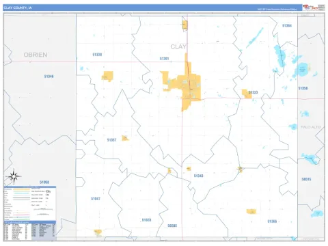 Clay County, IA map