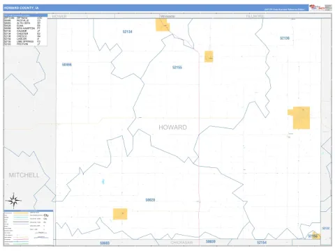 Howard County, IA map