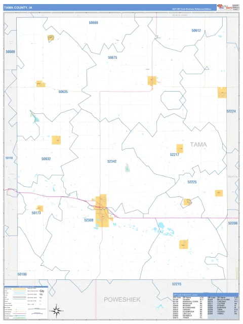 Tama County, IA map