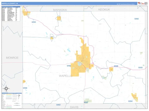 Wapello County, IA map