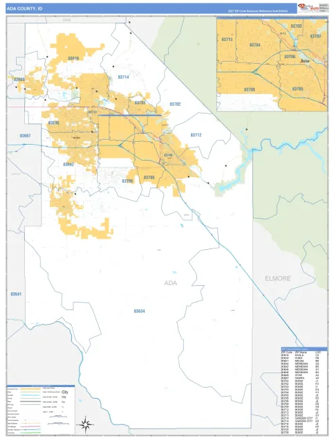 Ada County, ID map
