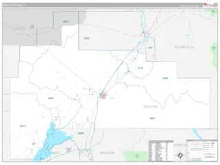Bingham County, ID Classic style ZIP Code wall map