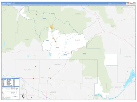 Blaine County, ID map