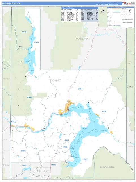 Bonner County, ID map