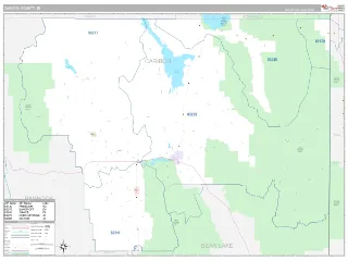 Caribou County, ID Classic style ZIP Code wall map