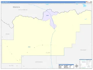Clark County, ID ColorCast style ZIP Code wall map