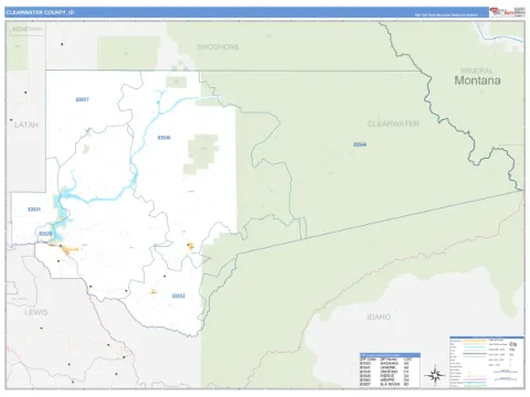 Clearwater County, ID map