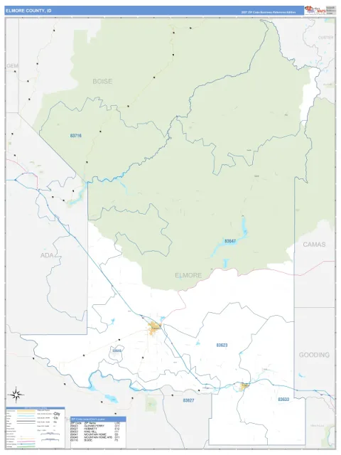 Elmore County, ID map