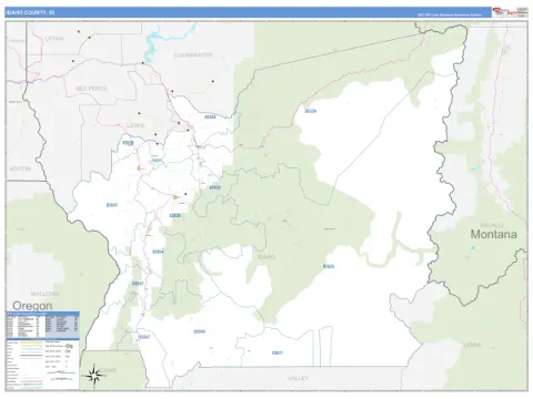 Idaho County, ID map