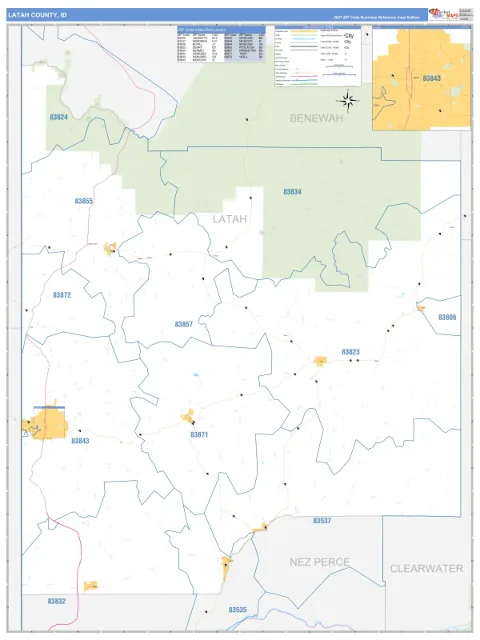 Latah County, ID map