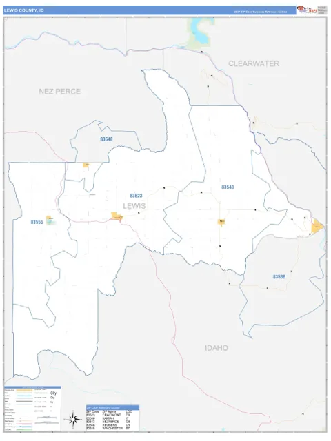 Lewis County, ID map