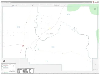 Lincoln County, ID Classic style ZIP Code wall map