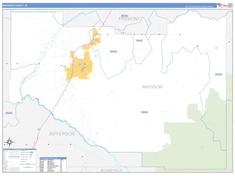 Madison County, ID map