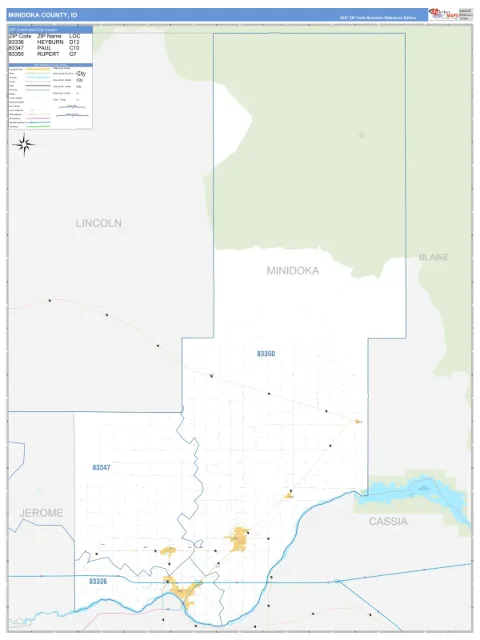 Minidoka County, ID map