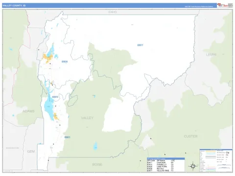 Valley County, ID map