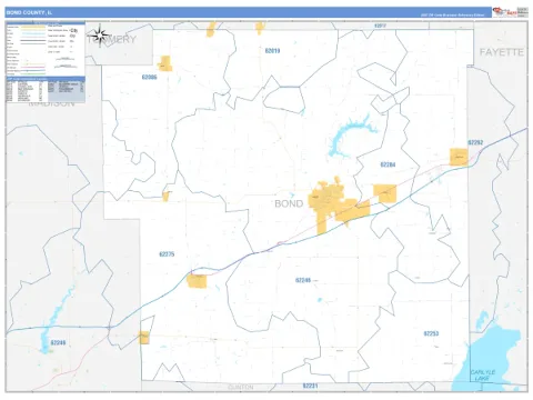 Bond County, IL map