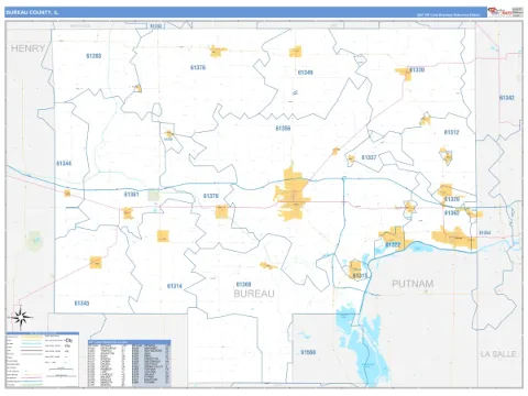 Bureau County, IL map