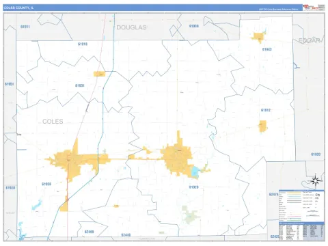 Coles County, IL map