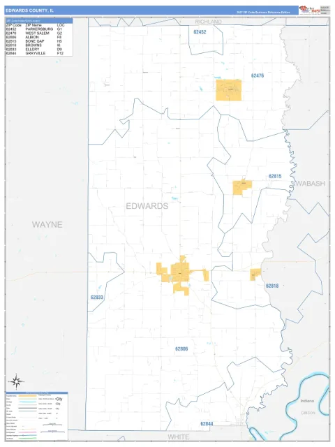 Edwards County, IL map
