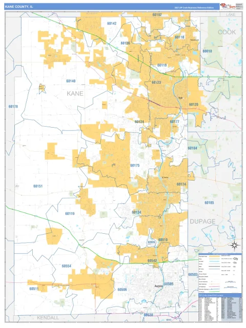 Kane County, IL map
