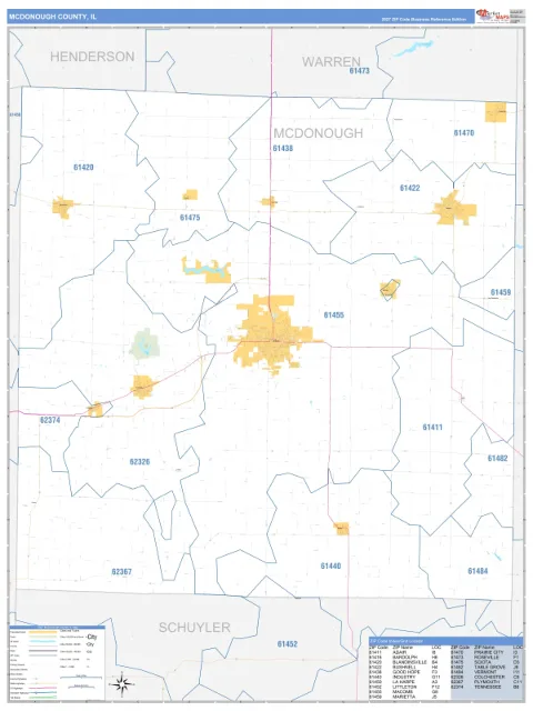 McDonough County, IL map