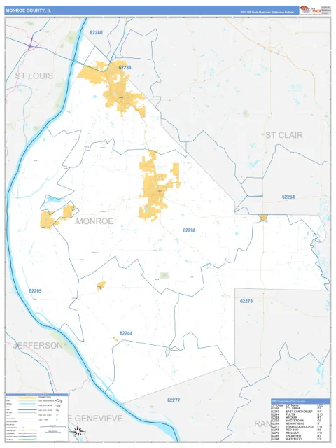 Monroe County, IL map