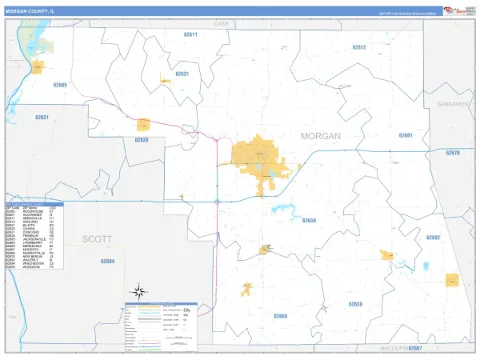 Morgan County, IL map
