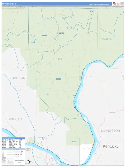 Pope County, IL map
