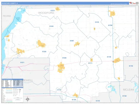 Woodford County, IL map