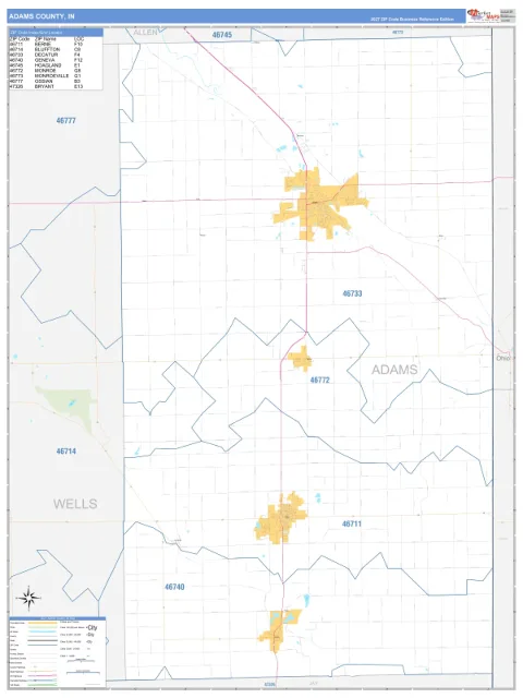 Adams County, IN map
