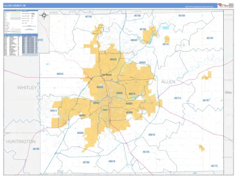 Allen County, IN map