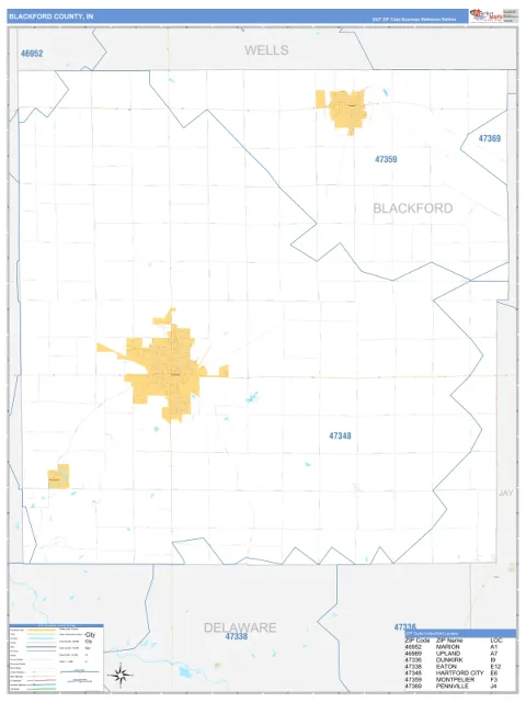 Blackford County, IN map
