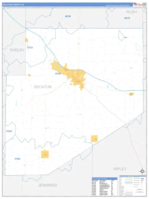 Decatur County, IN map