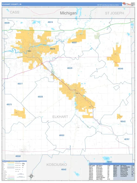 Elkhart County, IN map