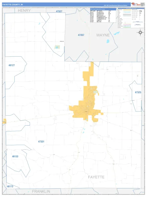 Fayette County, IN map