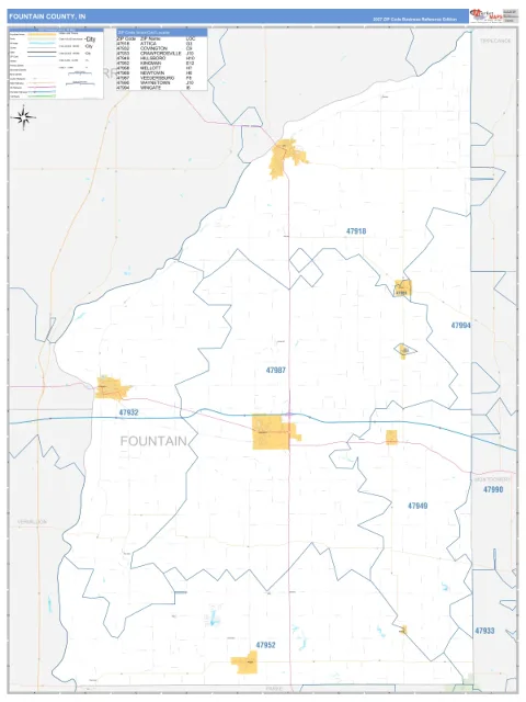 Fountain County, IN map