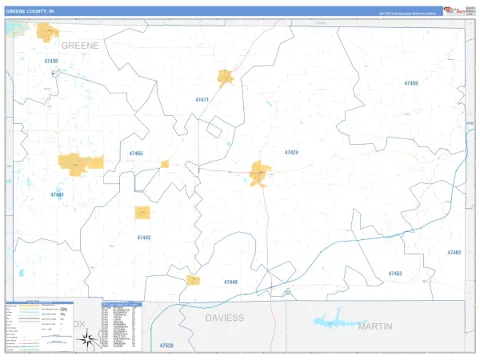 Greene County, IN map