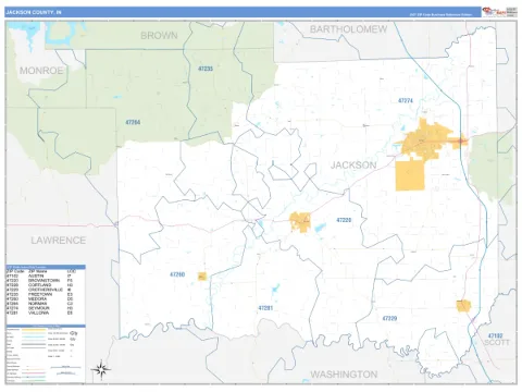Jackson County, IN map