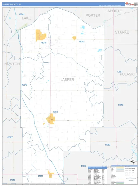 Jasper County, IN map