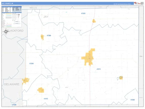 Jay County, IN map