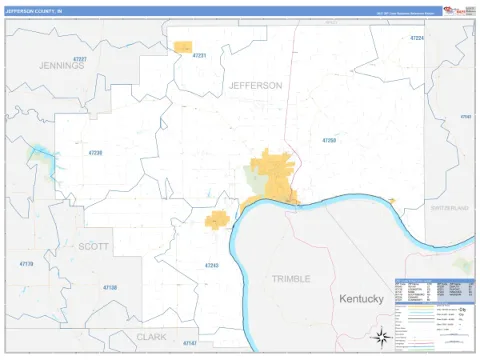 Jefferson County, IN map