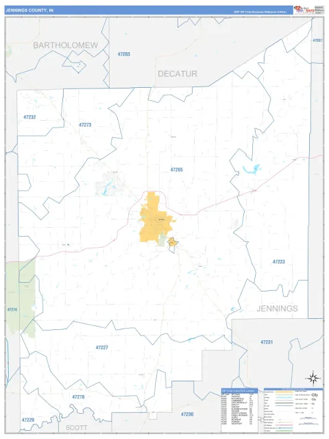 Jennings County, IN map