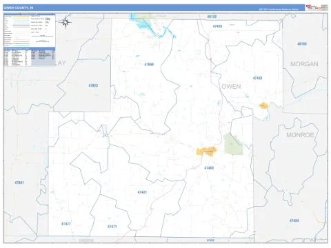 Owen County, IN map