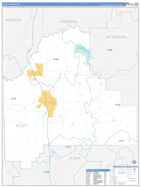 Scott County, IN map