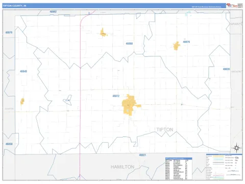 Tipton County, IN map